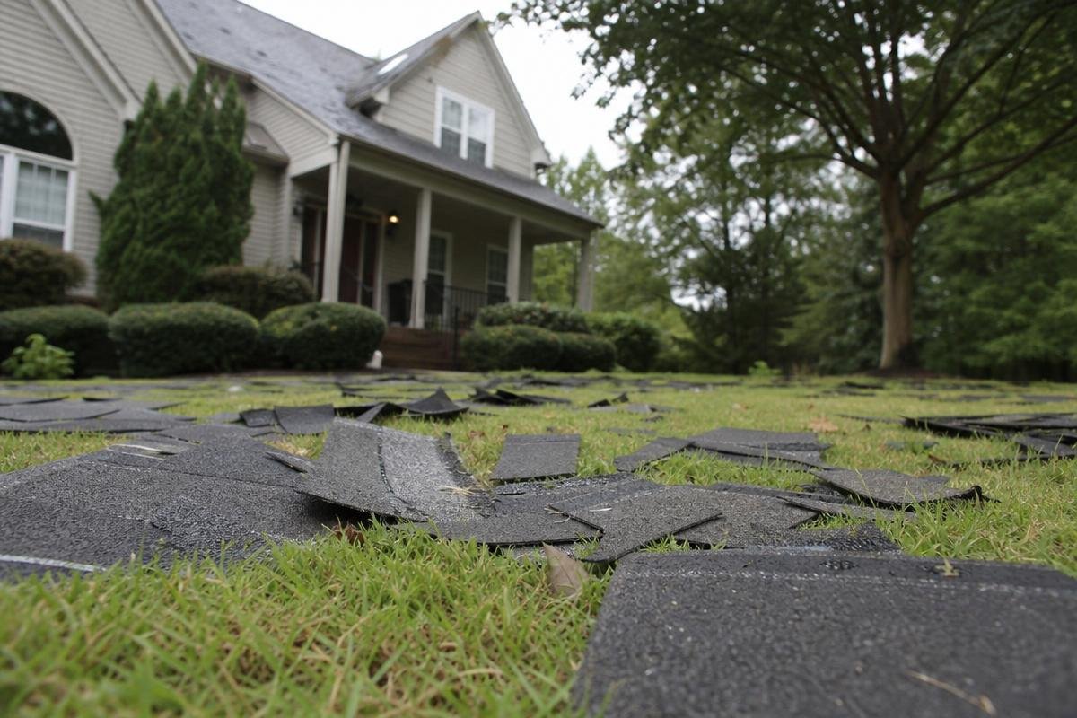 storm damage roof repair Spartanburg SC after wind event